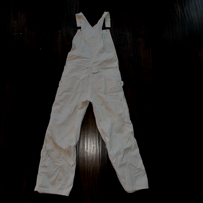 Powerhouse BIB Overalls MONTGOMERY WARD White Denim Workwear 60s 50s Union