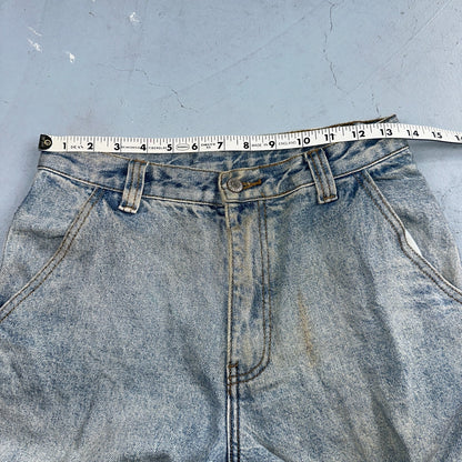 J Galt Jeans Womens Wide Leg Blue Cargo Denim Cotton Light Wash 27x30 Small