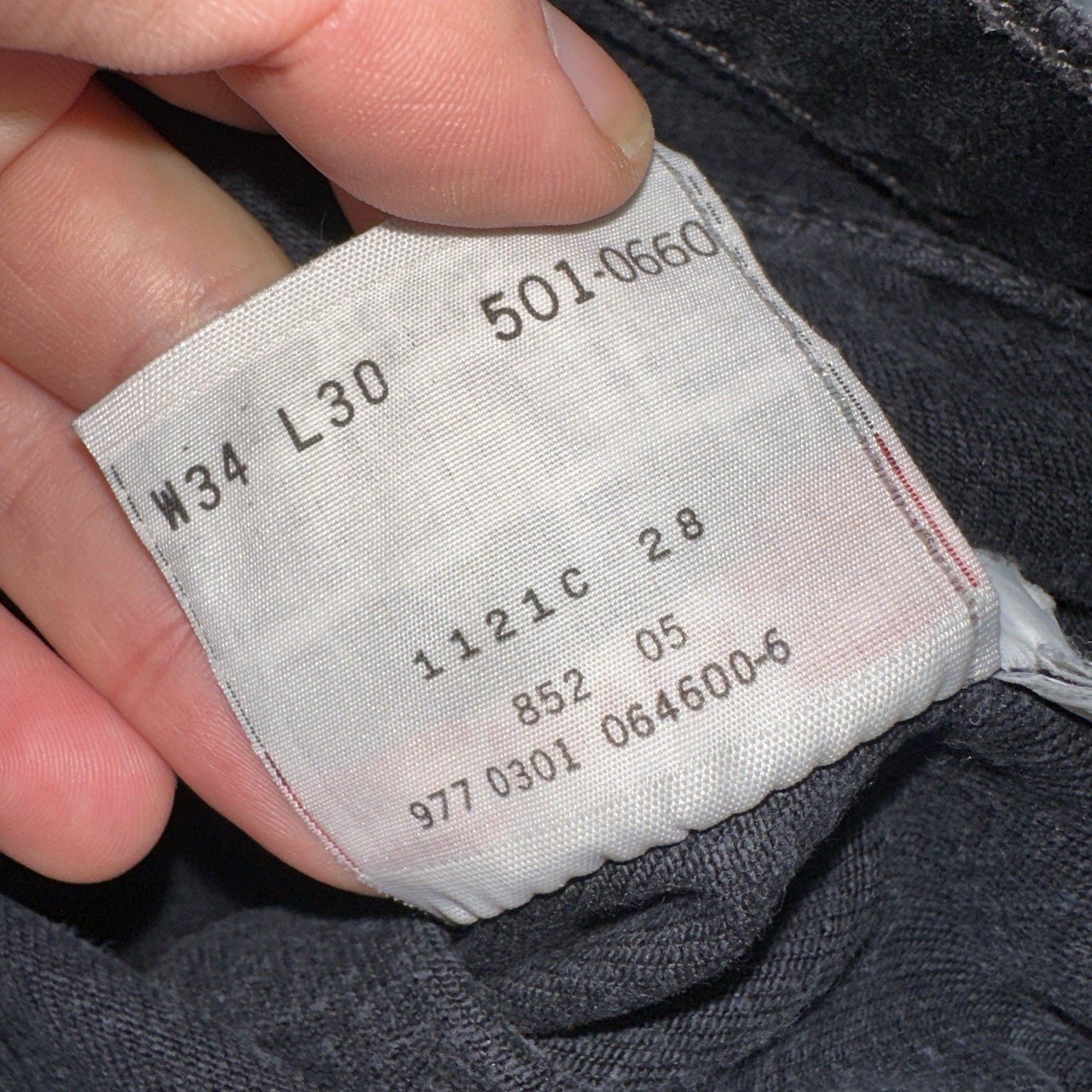 Levis 501 Vintage 90s Y2K XX Straight Leg Jeans Black Dark Wash 34x30 Act 32x25