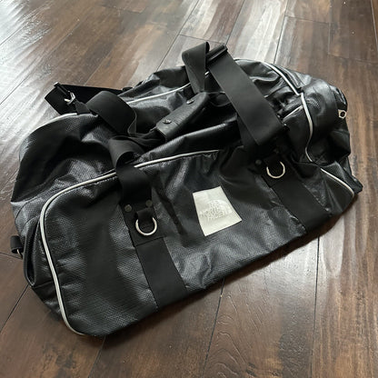 VTG North Face SKI Gear Duffle Gym Bag USA Made Leather Handle Rubber Coated 80s