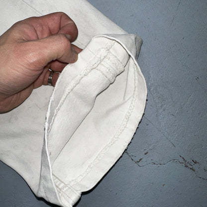 Levis 501 Vintage 90s XX Straight Jeans White Bleached 36x36 Act 30x28 Altered