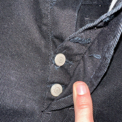 Levis 501 Vintage 90s USA XX Straight Leg Jeans Missing Buttons 31x32 Black
