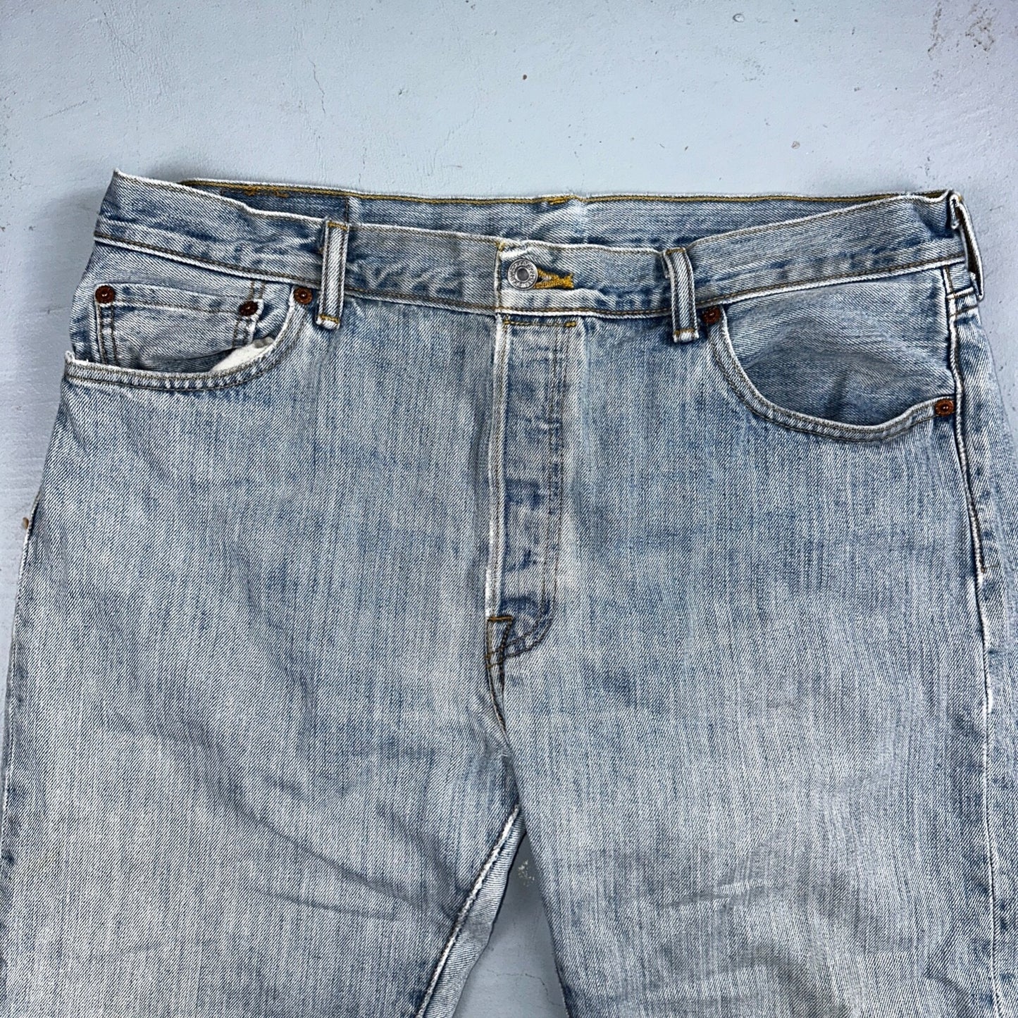 Levis 501 Vintage Y2K XX Straight Leg Jeans 36x30 Light Wash 2000s Act 35x29