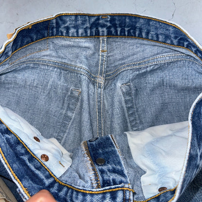 Levis 501 Vintage 90s USA XX Straight Leg Jeans Blue Med Wash 35x34 Act 32x30