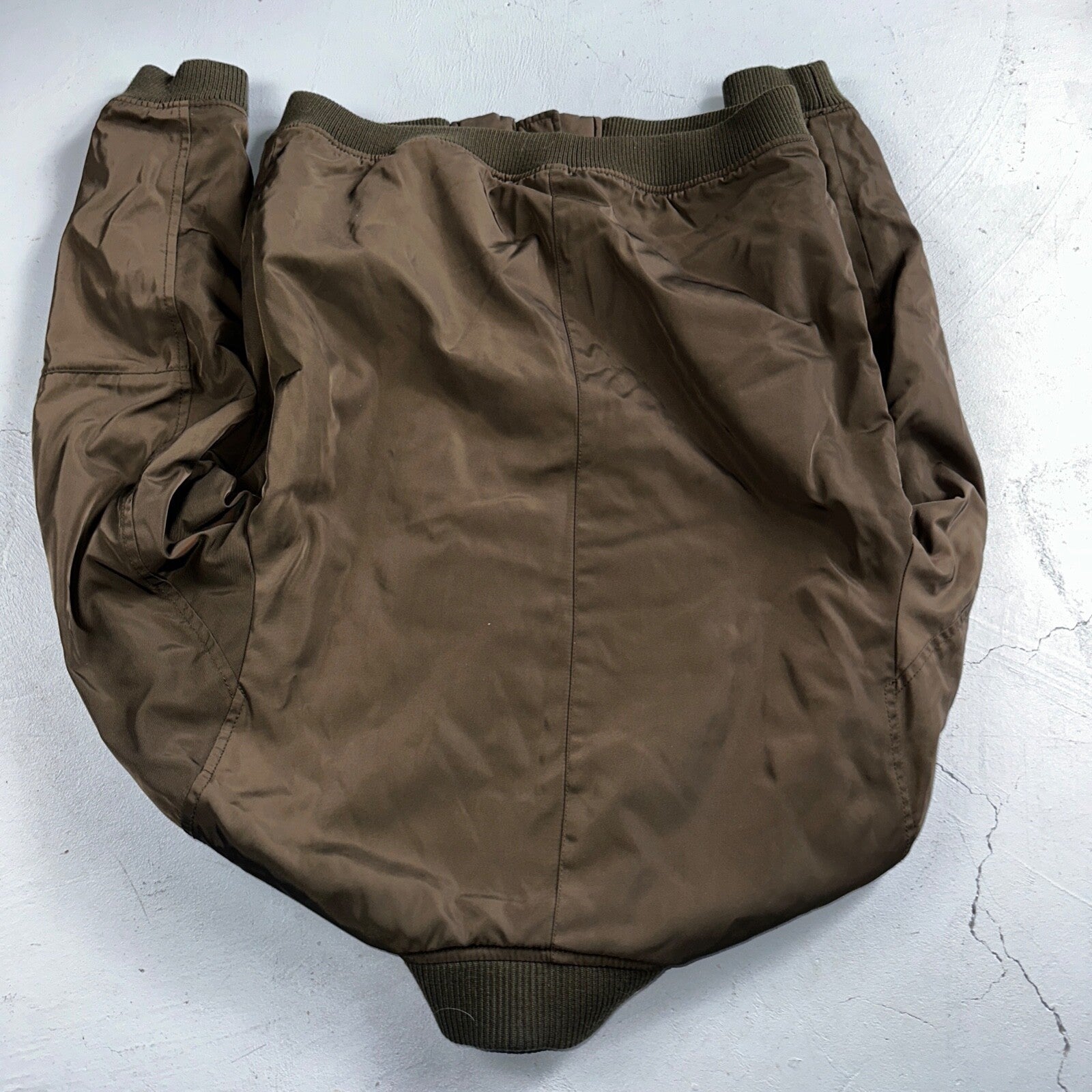 INC International Concepts Brown Bomber Jacket Mens S Full Zip Metallic