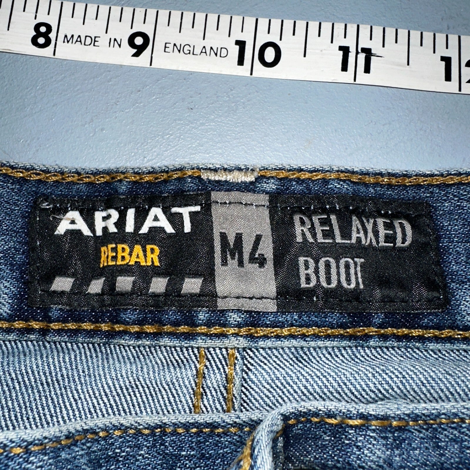 Ariat Rebar Jeans Men's 35x34 Blue M4 Workhorse Edge Boot Cut Western