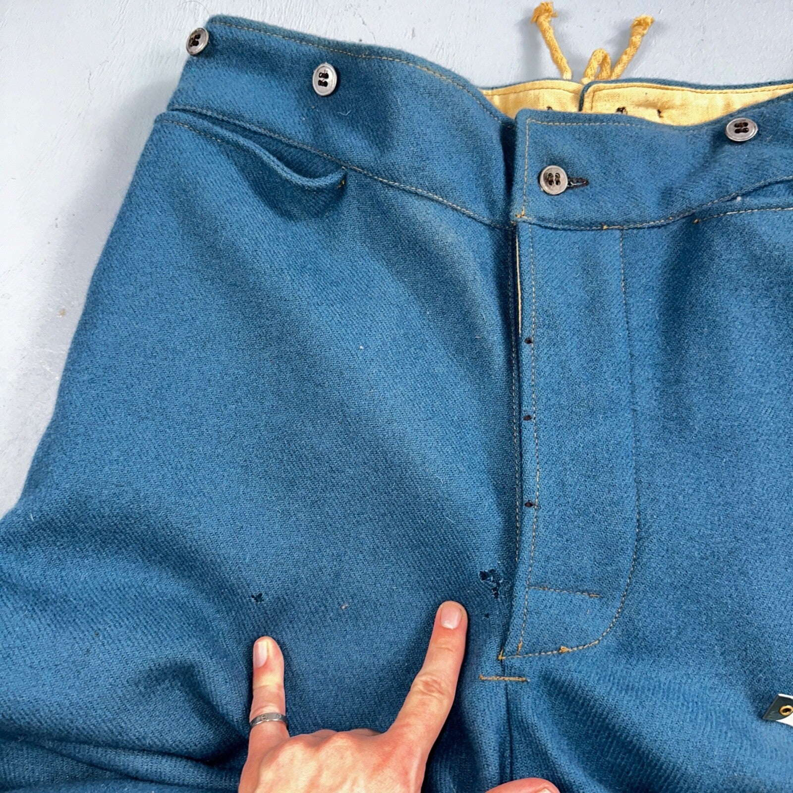 C&D Jarnagin Civil War Reenactment Uniform Sky Blue Wool Pants WWI Rare 38