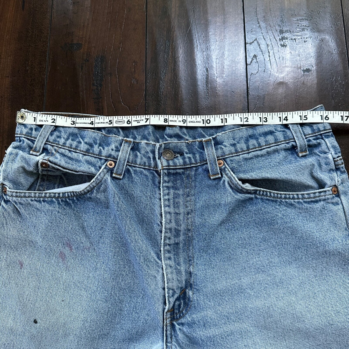 Levis 517 Vintage 80s USA Orange Tab Bootcut Flare Blue Jeans 34x31 Act 32x29