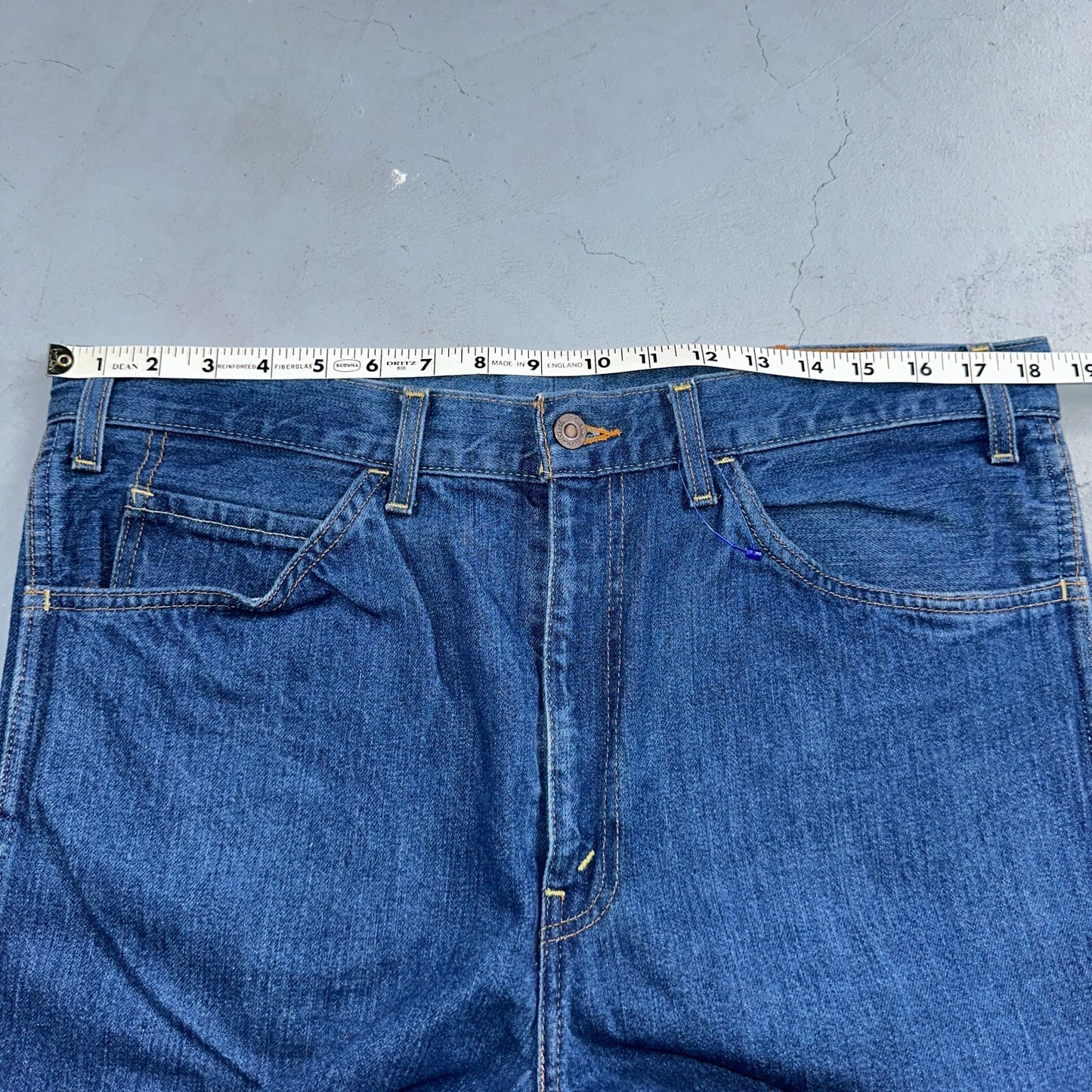 Levis 605 Vintage LVC Orange Tab Slim Blue Med Wash Y2K 36x34 Jeans Act 36x32