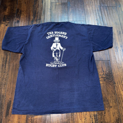 Eugene Gentlemans Club 70s VTG T Shirt Oregon Suit Tie Funny Humor Dark Joke