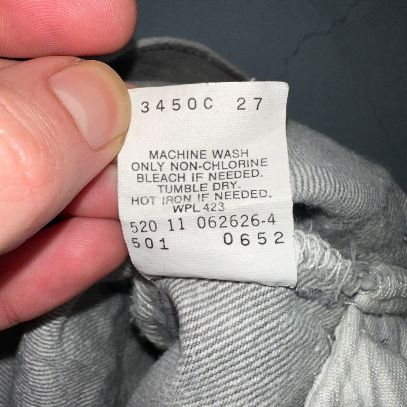 Levis 501 Vintage 90s USA XX Straight Leg Jeans Gray Med Wash 30x36 Act 28x34