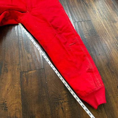 VTG Buckleback Red Layer Pants Mens Red Quilted Rockabilly 60s 70s Winter