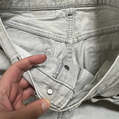 VTG 90s Levis 501 Button Fly 34x32 USA Tag Jeans Grey Wash XX Act 31x31