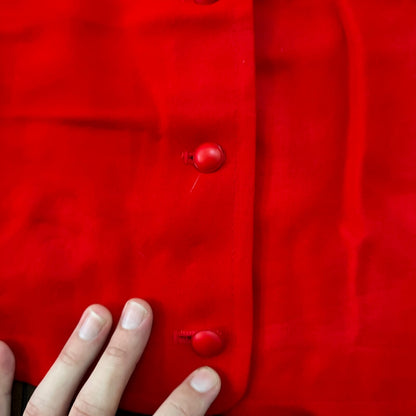 VTG Pendleton Women’s 100% Virgin Wool Red Blazer Jacket USA 80s Sweater