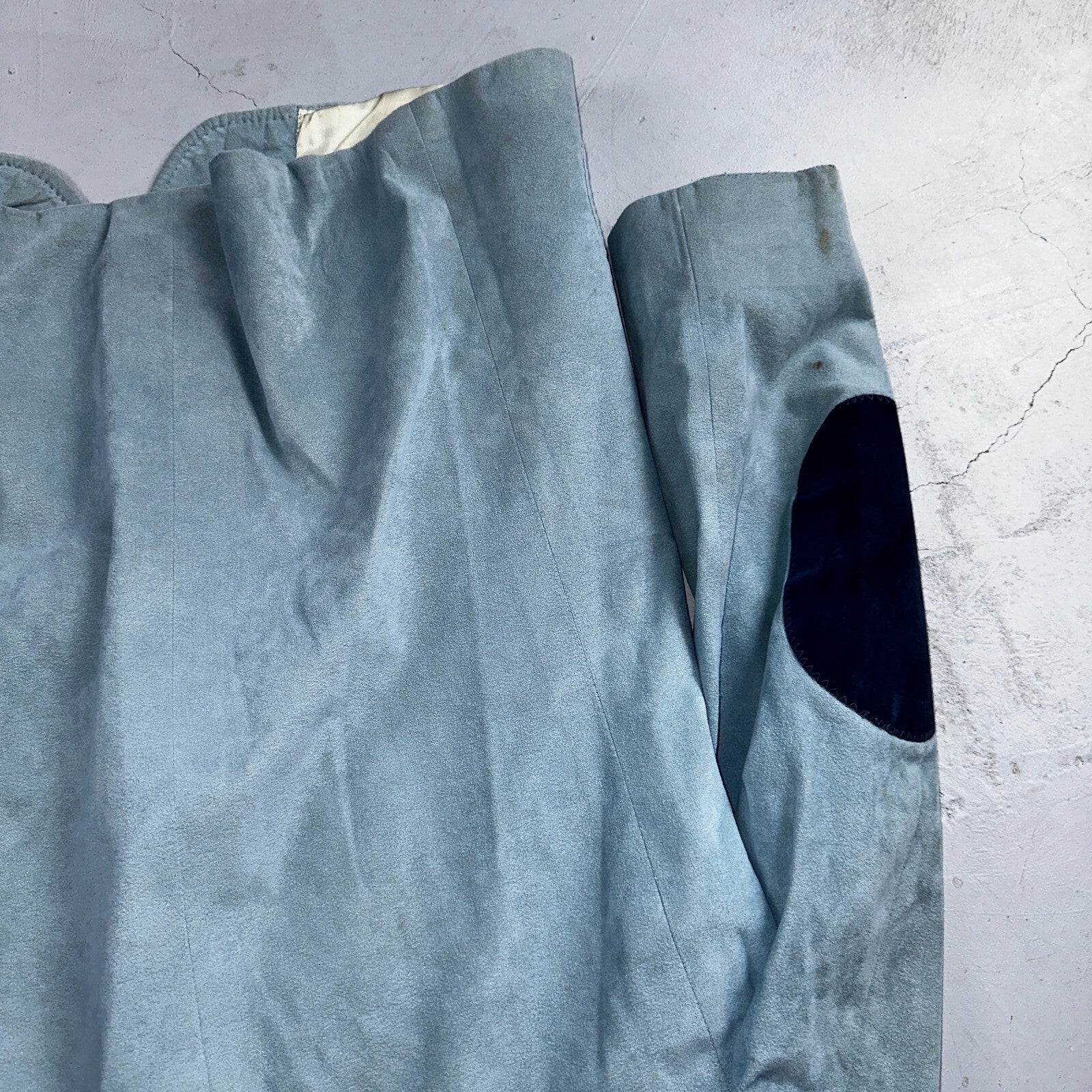 VTG Mens Suit 42 Jacket Sport Coat Rockabilly 60s 70s Suede Blue Disco Lebaron