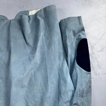 VTG Mens Suit 42 Jacket Sport Coat Rockabilly 60s 70s Suede Blue Disco Lebaron