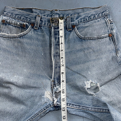 Levis 501 Vintage 90s USA XX Straight Leg Jeans Blue Light Wash 34x36 Act 31x31