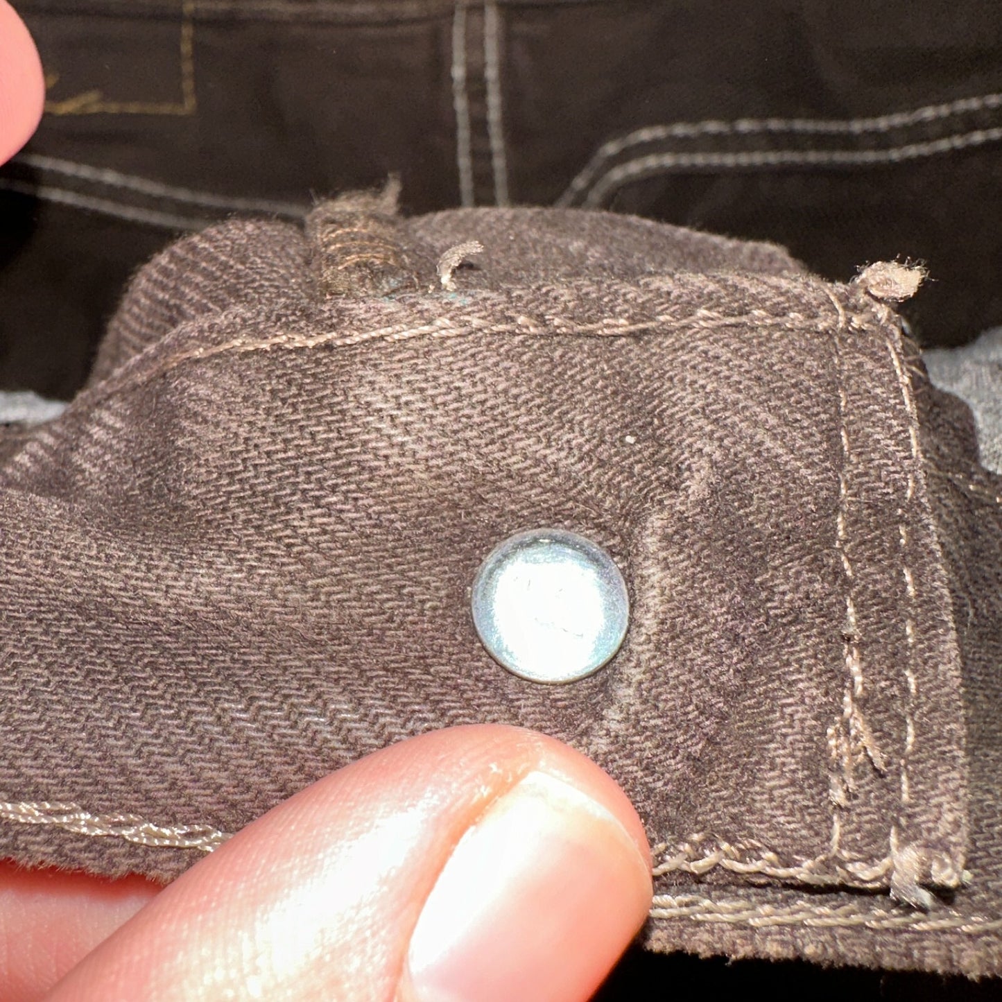 Levis 501 Vintage 90s USA XX Straight Leg Jeans Brown Dark Wash 29x32 Act 29x31