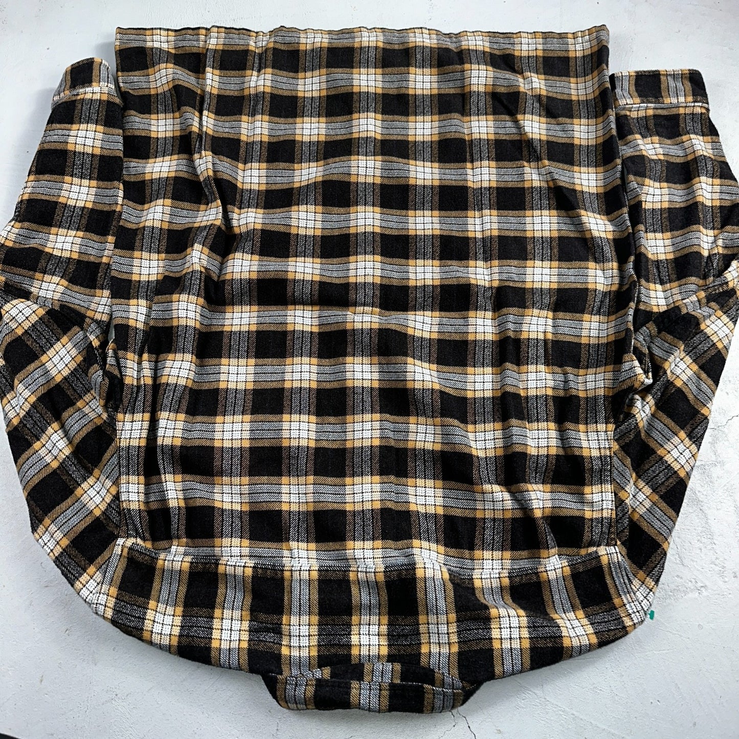 Patagonia Flannel Shirt Mens Size 2XL Plaid Long Sleeve Button Up Yellow Black