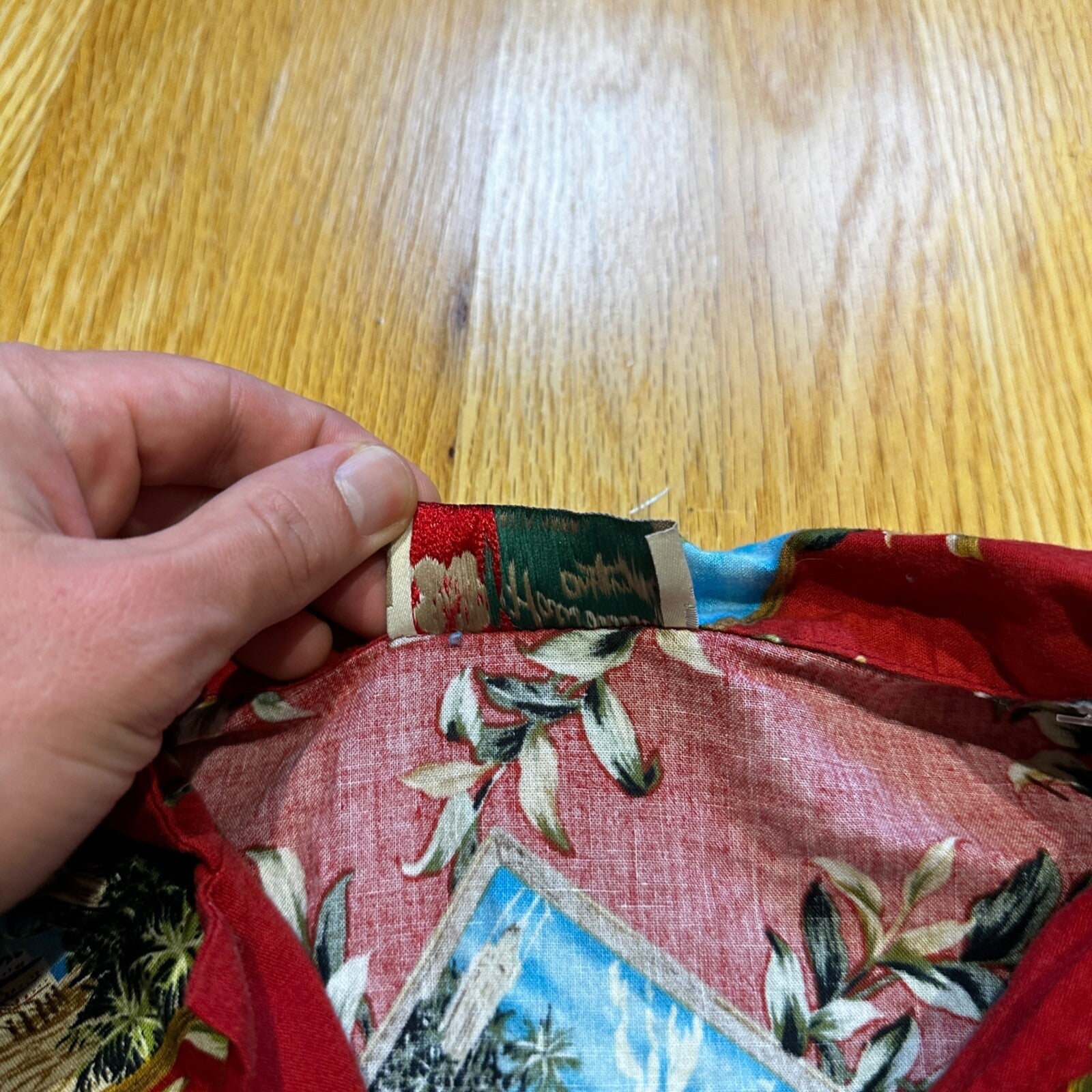 VTG Hilo Hattie Hawaiian Original Shirt Mens M Palms Tropical Floral Hawaii USA