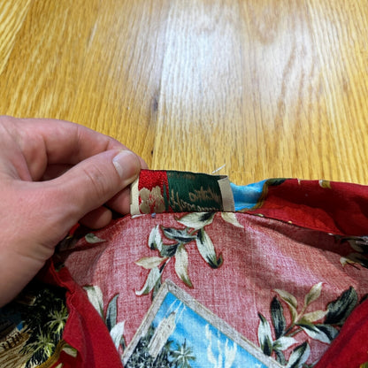 VTG Hilo Hattie Hawaiian Original Shirt Mens M Palms Tropical Floral Hawaii USA