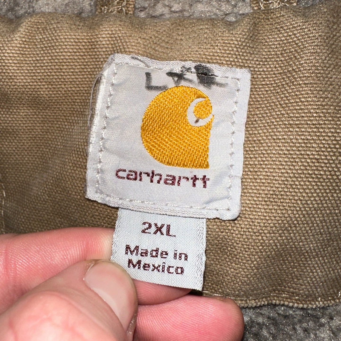 Carhartt VTG Bartlett Jacket 2XL Regular Brown Hooded Sherpa Lined 102285 Y2K