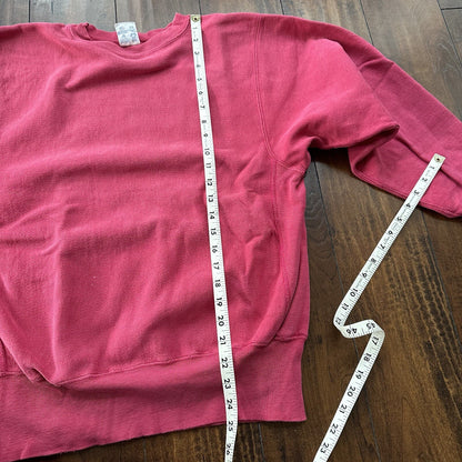 Vintage Champion 90s USA Pink Reverse Weave Sweatshirt Blank 70s Gusset Jumper
