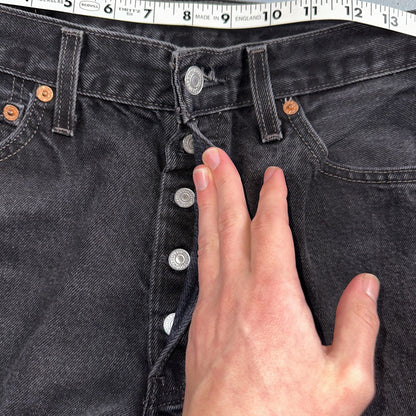 Levis 501 Vintage Y2K XX Straight Leg Jeans 90s Black Wash 30x32 Act 28x30