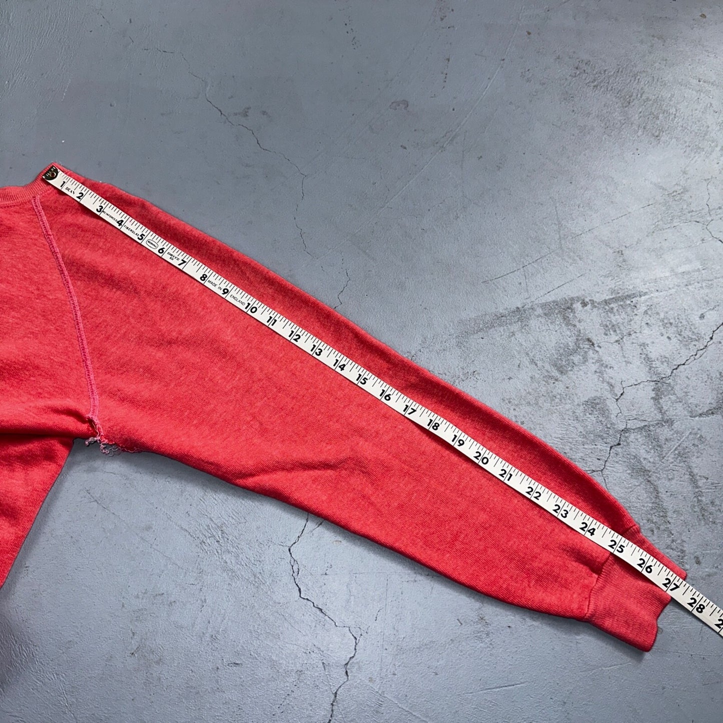 1970s VTG Pink Sport Blank Sweatshirt USA Crewneck Basic 70s Jumper