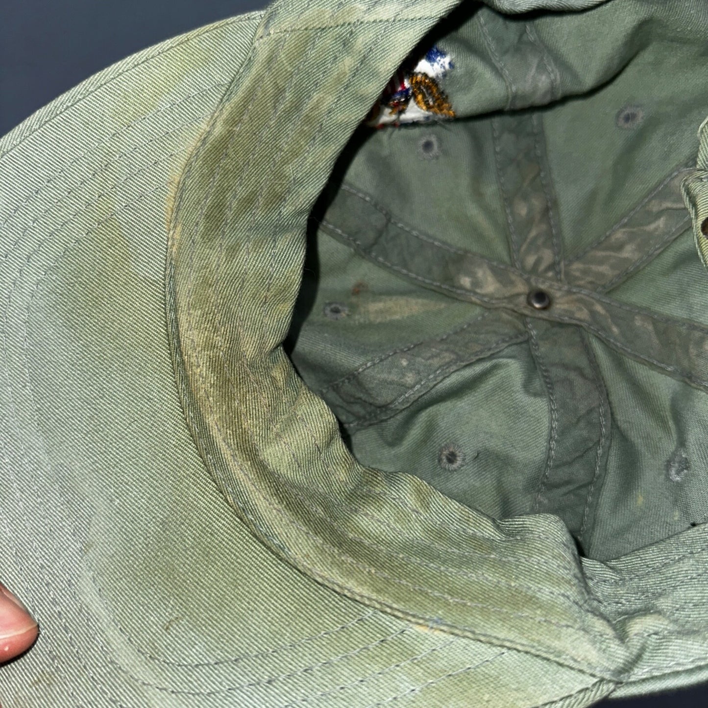 Catch The Spirit Snoopy VTG Hat Cap Snapback Green USGA Political Thrashed USED