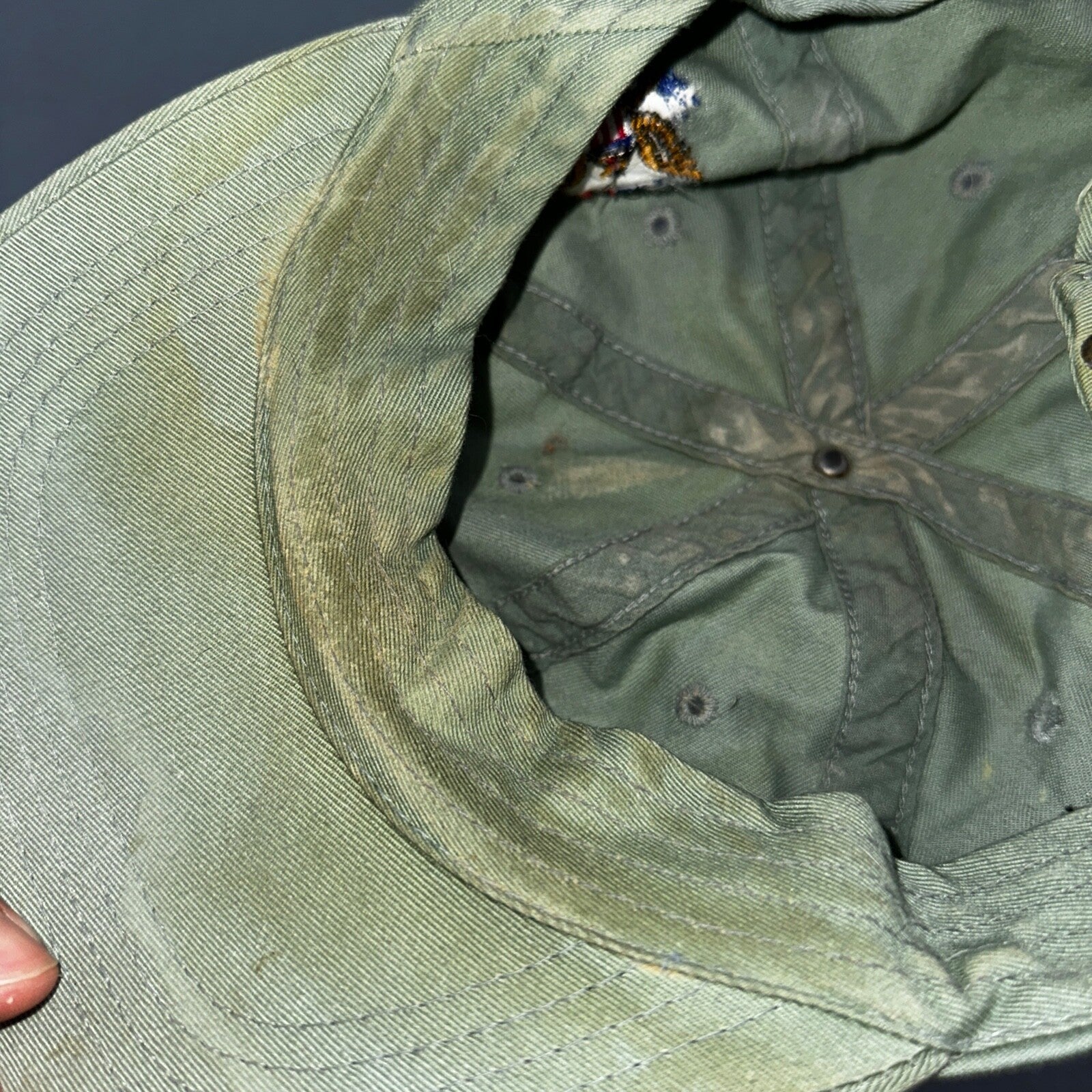 Catch The Spirit Snoopy VTG Hat Cap Snapback Green USGA Political Thrashed USED