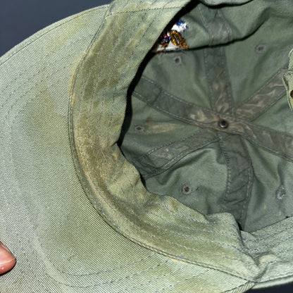 Catch The Spirit Snoopy VTG Hat Cap Snapback Green USGA Political Thrashed USED