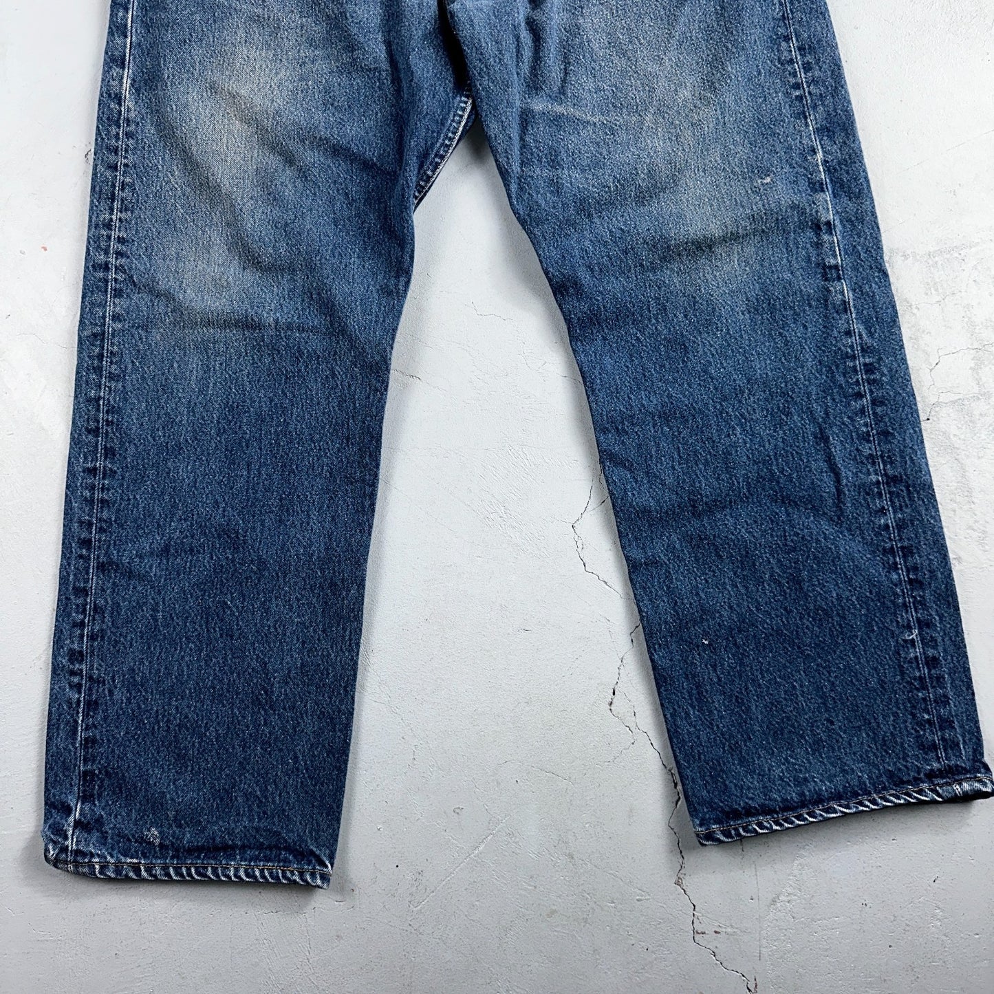 Levis 501 Vintage 90s USA XX Straight Leg Jeans Blue Med Wash 44x32 Act 40x28