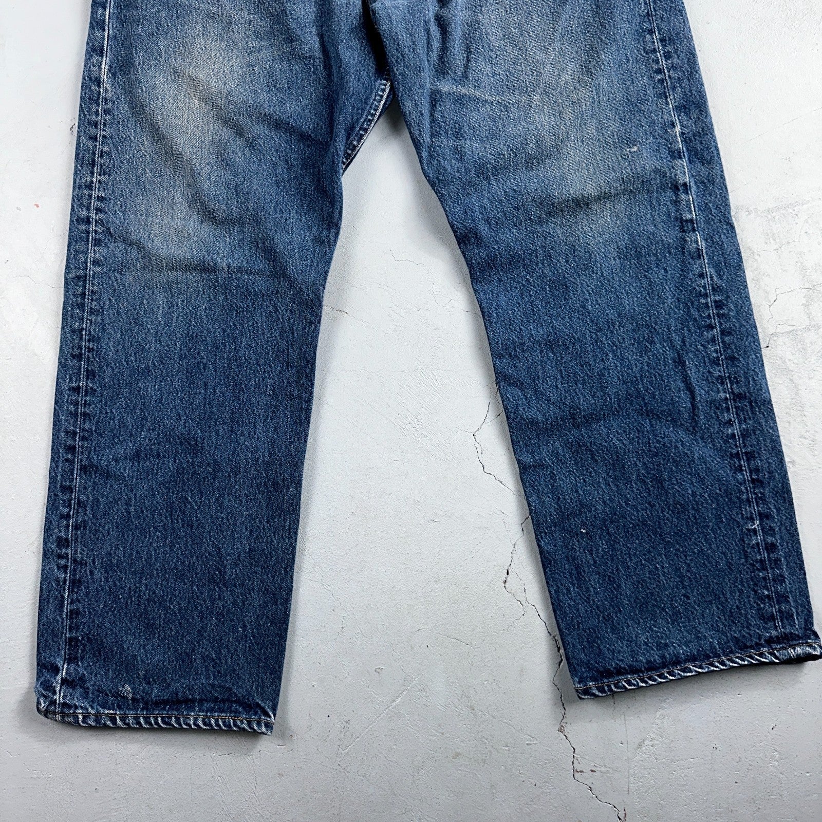 Levis 501 Vintage 90s USA XX Straight Leg Jeans Blue Med Wash 44x32 Act 40x28