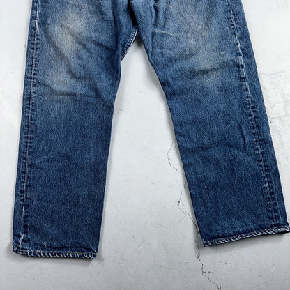 Levis 501 Vintage 90s USA XX Straight Leg Jeans Blue Med Wash 44x32 Act 40x28