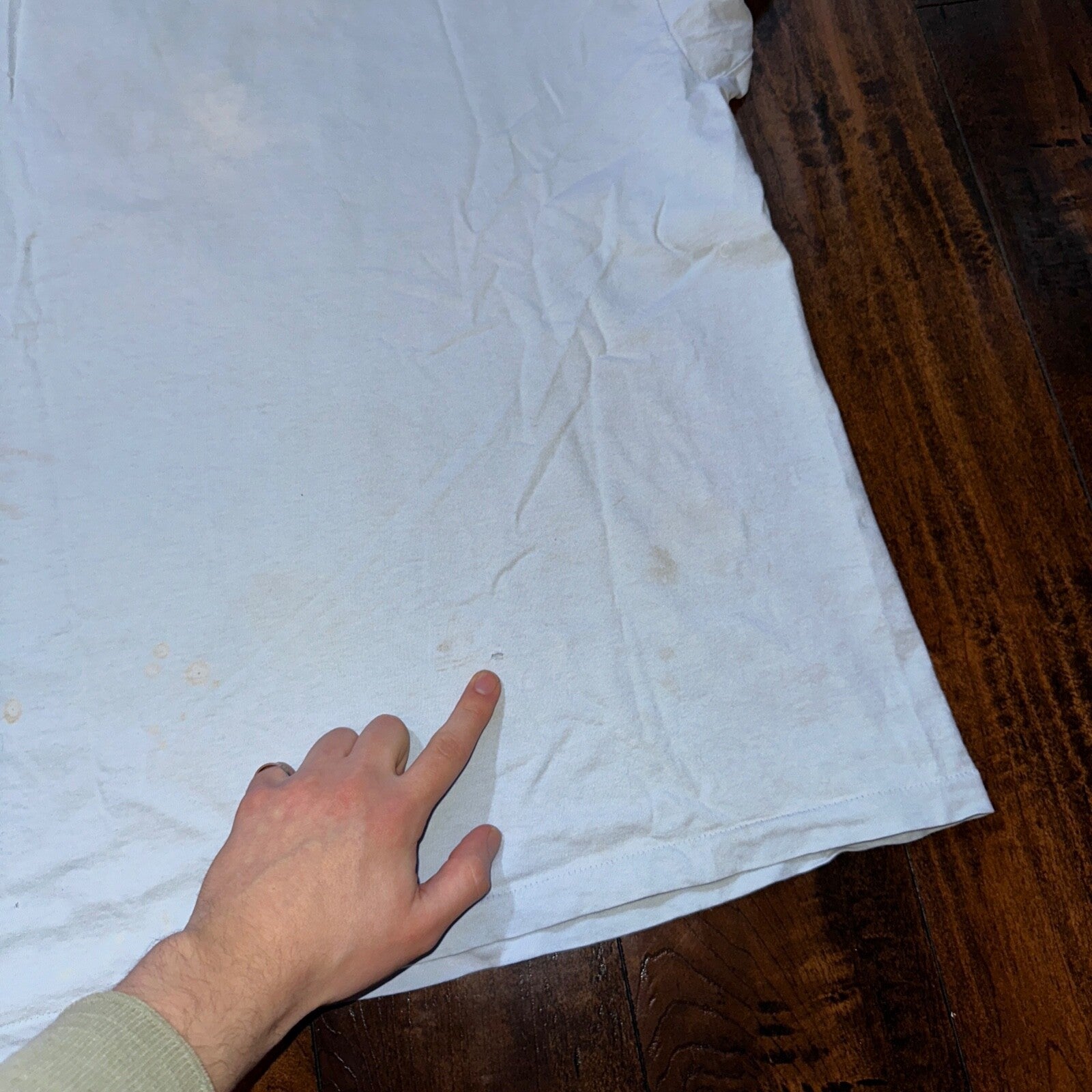 Champion Blue Basic Blank 80s USA Vintage T Shirt Single Stitch Thrashed Cool 2X