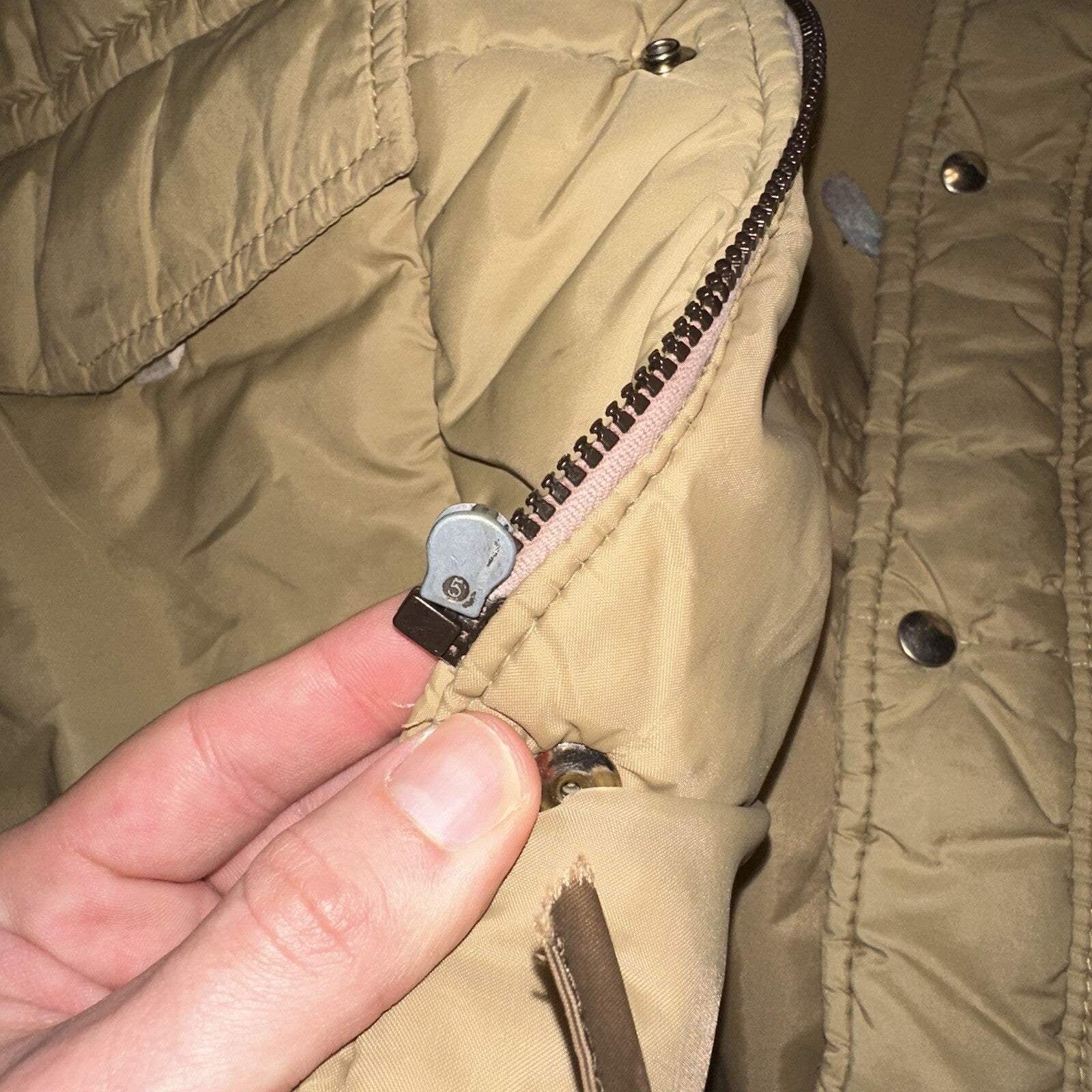 Vintage Golden Fleece Men's Tan Winter Jacket Parka Down Like Poly 70s 80s