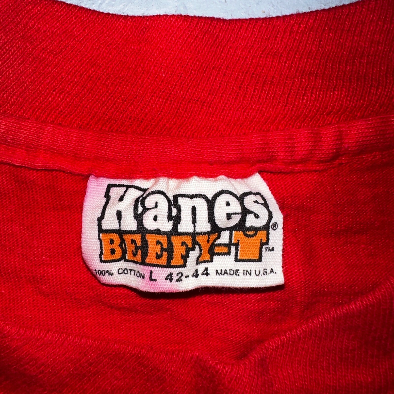 Eagles USA Hanes 1970s VTG T Shirt 70s Red Graphic Single Stitch Band Rock Large