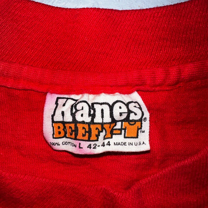 Eagles USA Hanes 1970s VTG T Shirt 70s Red Graphic Single Stitch Band Rock Large