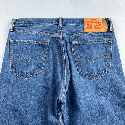Levis 501 Y2K XX Straight Leg Jeans Blue VTG Med Wash 36x38 Act 33x33