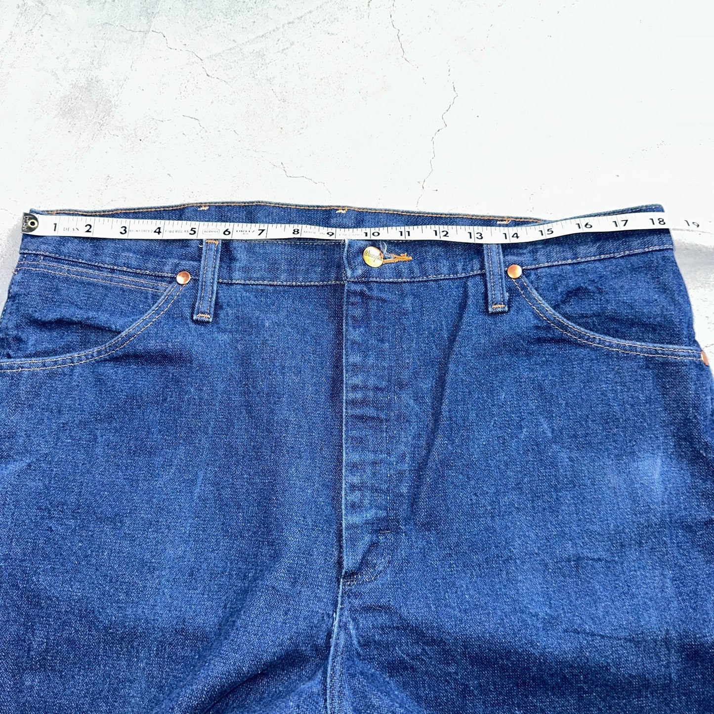 Wrangler Jeans 13MWZ Mens 36x30 Blue Cowboy Cut Vintage Denim Workwear Western