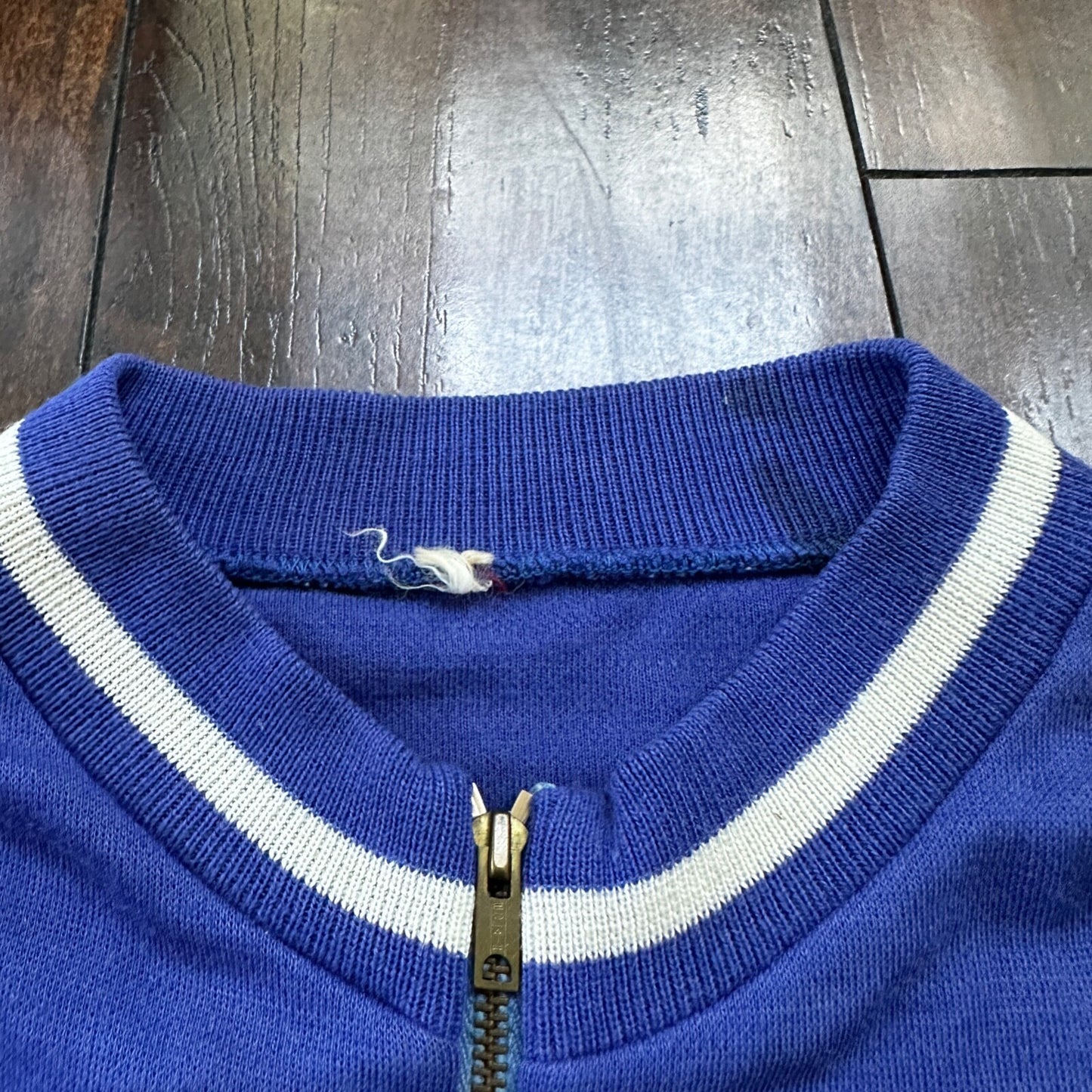 Cycle Gitane 1960s Quarter Zip Crewneck Sweater Chain Stitch Rockabilly 60s RARE