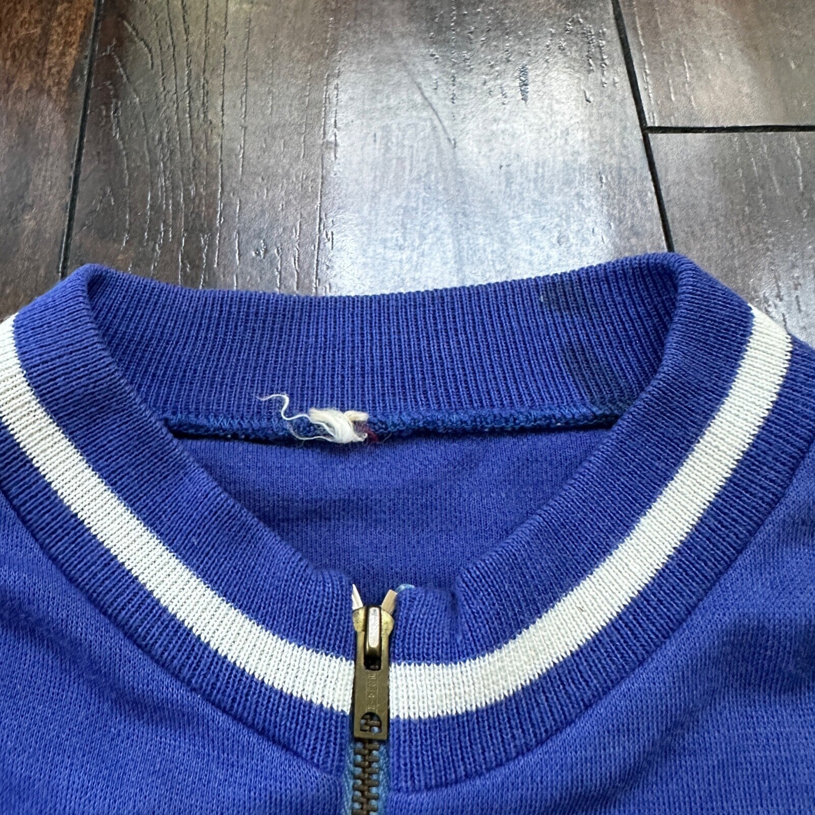 Cycle Gitane 1960s Quarter Zip Crewneck Sweater Chain Stitch Rockabilly 60s RARE