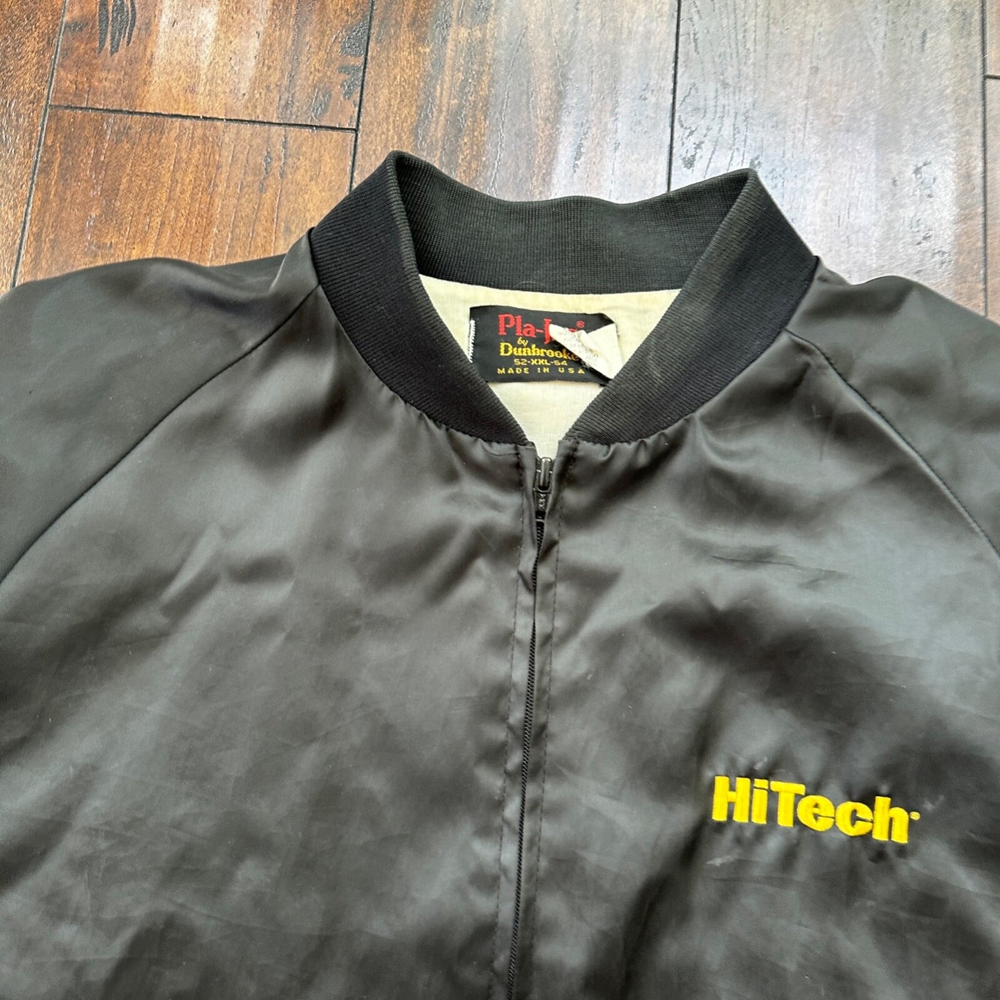 Vintage Pla-Jac By Dunbrooke Jacket 2XL Made in USA Black Snap HiTech