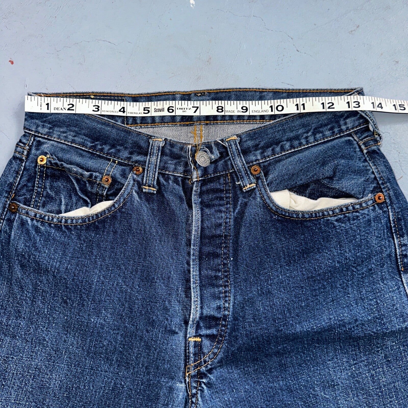 Levis 501 Big E Vintage 60s Redline Selvedge USA XX 1960s Jeans SKINNY Act 27X26