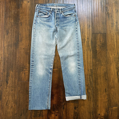 Levis Vintage 80s Redline Selvedge USA 501 XX Jeans 66 70s Light 32x36 Act 29x30