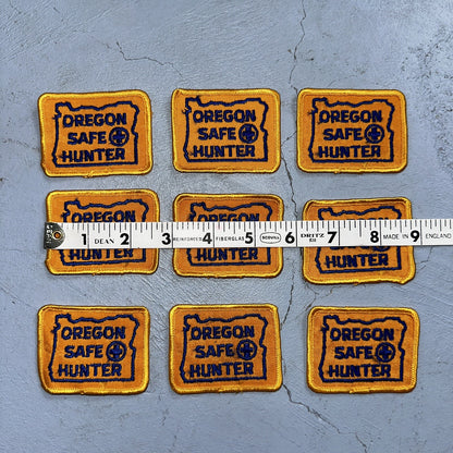 OREGON SAFE HUNTER Patch Badge VTG Insignia 1960s Hunting Qualification Rare Lot