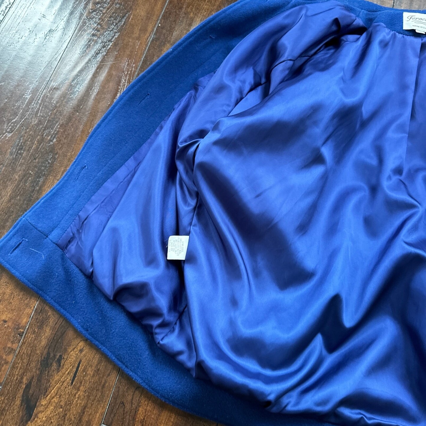 VTG Ferncroft Women's Fleck Blazer Jacket USA Union Made Sz 14 80s Pea Coat