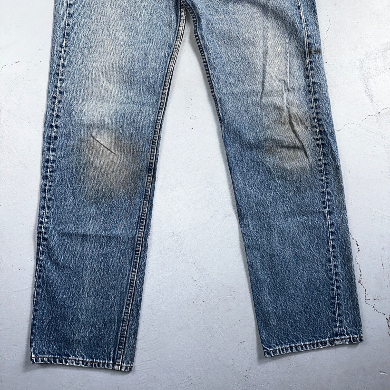 Levis 501 Vintage 90s USA XX Straight Leg Jeans 35x36 Blue Light Wash Act 32x32