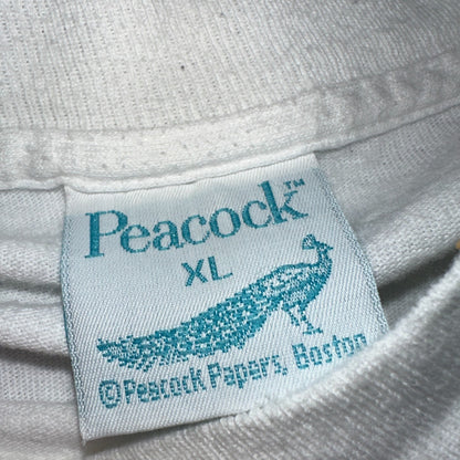 Pop Art 50 Years VTG T Shirt Peacock Banner Rare Single Stitch XL Rockabilly